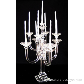 Nine Heads Crystal Candle Holder
